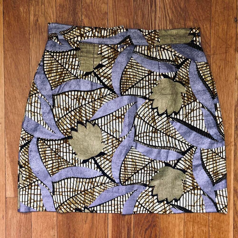 Handmade African Wax Print Mini Skirt